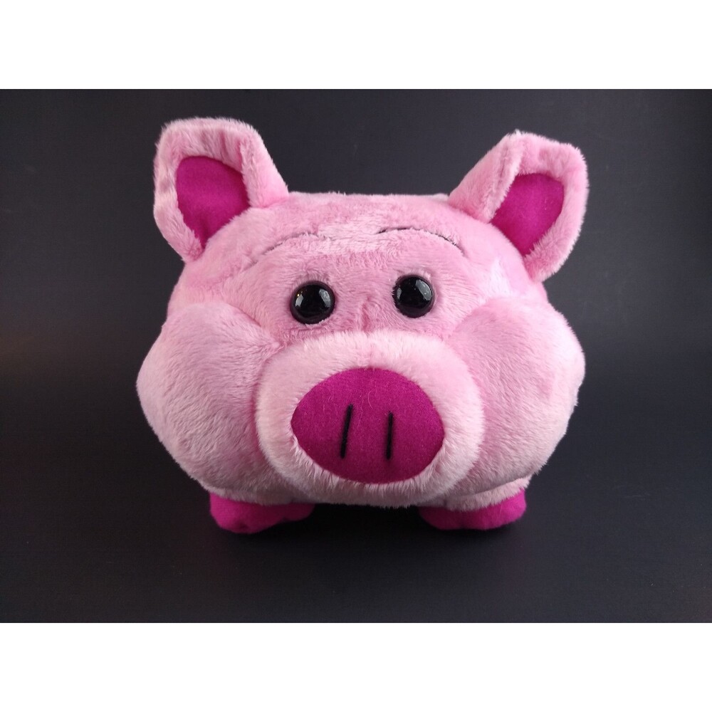 Piggy Coin Bank Pink Fat Soft Plush by Sureshot Redemption Stuffed Animal Bank